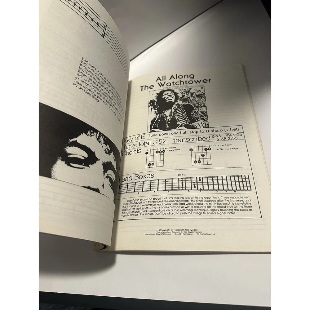 Jimi Hendrix Note for Note by Richard Daniels - 1980 Cherry Lane, Guitar